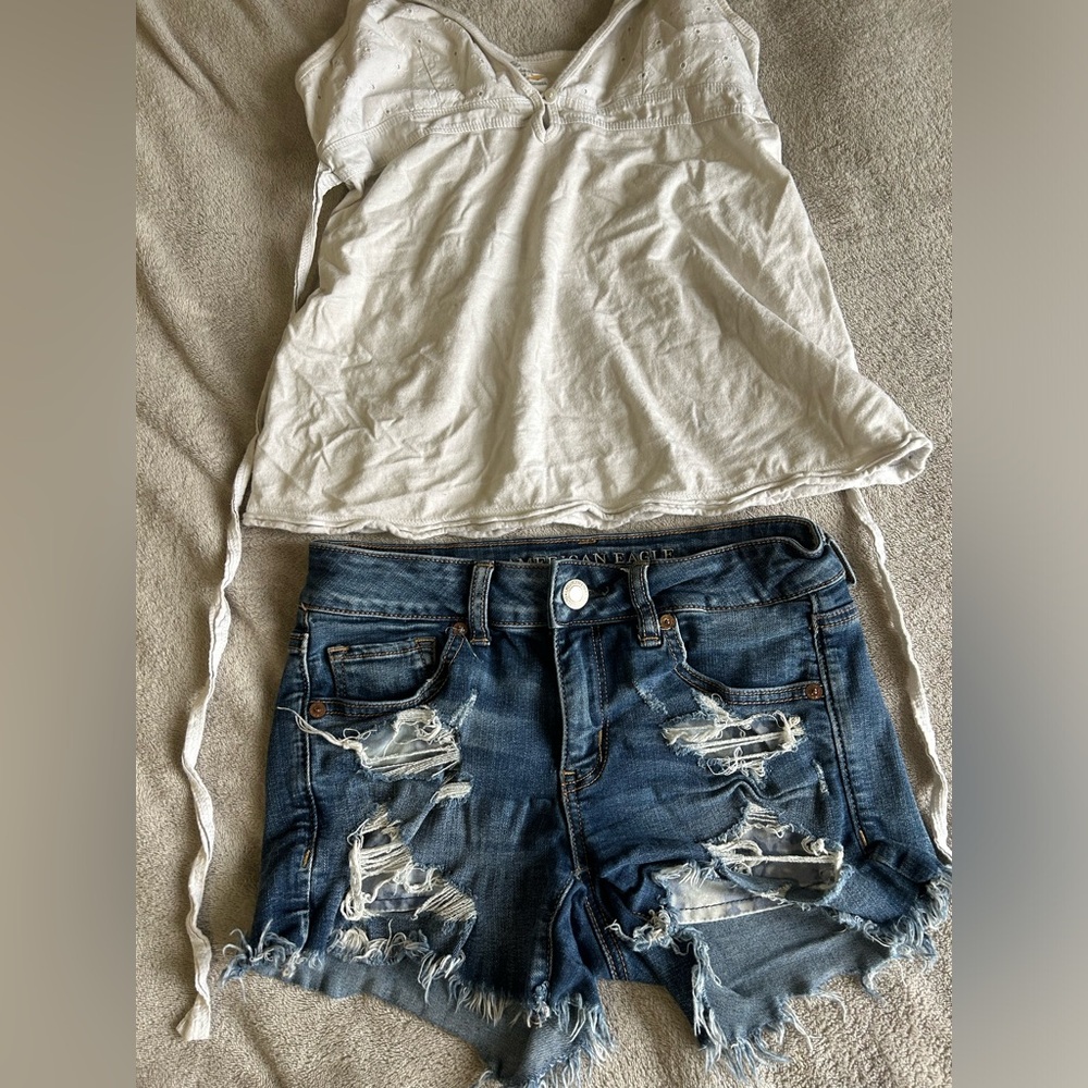 American Eagle Outfitters Blue Denim Shorts